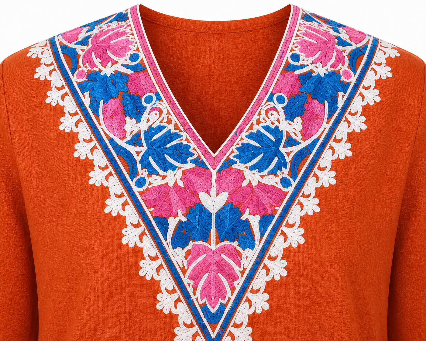Kashmir Aari cotton Co-Ord Set | Sassy Salmon